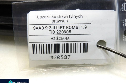 USZCZELKA DRZWI PRAWY TYŁ SAAB 9-3 II LIFT KOMBI