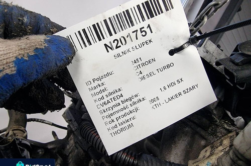 SILNIK SŁUPEK CITROEN C4 10JBAV PSA 9H02