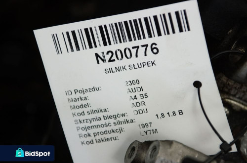 SILNIK SŁUPEK AUDI A4 B5 AVV 1.8