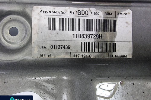 PODNOŚNIK SZYBY LT VOLKSWAGEN TOURAN 1T0839729H