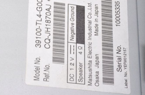 HONDA ACCORD VIII RADIO CD 39100-TL4-G000