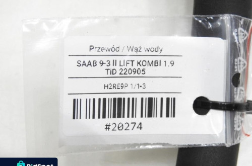 RURA RURKA WODY SAAB 9-3 II 1.9 TID 13156877