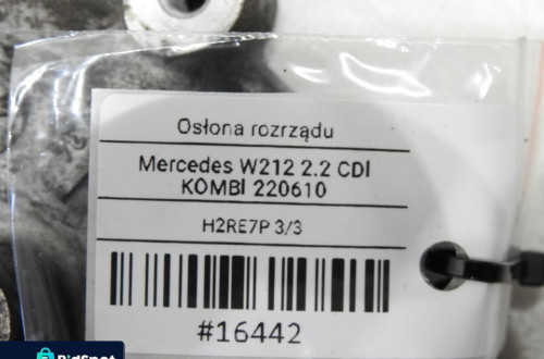 OSŁONA OBUDOWA ROZRZĄDU MERCEDES W212 2.2 CDI