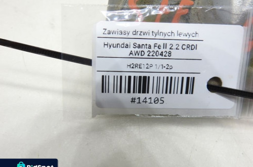 ZAWIAS ZAWIASY DRZWI LEWY TYŁ 6M SANTA FE II