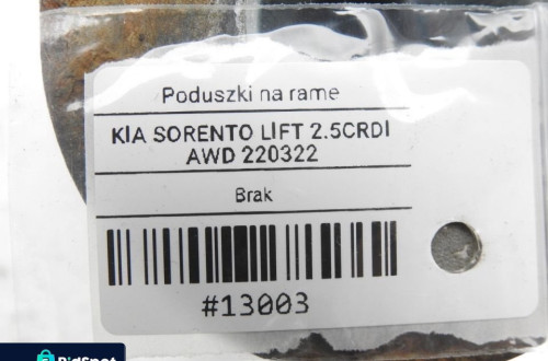 PODUSZKA PODUSZKI RAMY KIA SORENTO I