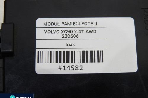 MODUŁ STEROWNIK PAMIĘCI FOTELA VOLVO XC90 I 19206
