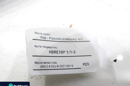 PRZEWÓD RURKA KLIMATYZACJI VOLVO S60 2.4 D5