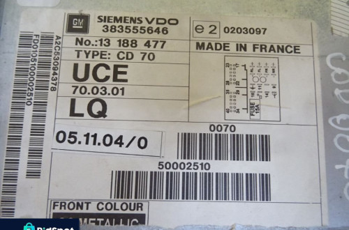 RADIO FABRYCZNE CD 70 NAVI OPEL SIGNUM VECTRA C 383555646 / 13188477 NR30