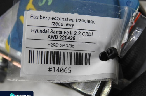 PAS BEZPIECZEŃSTWA LEWY TYŁ III RZĄD SANTA FE II