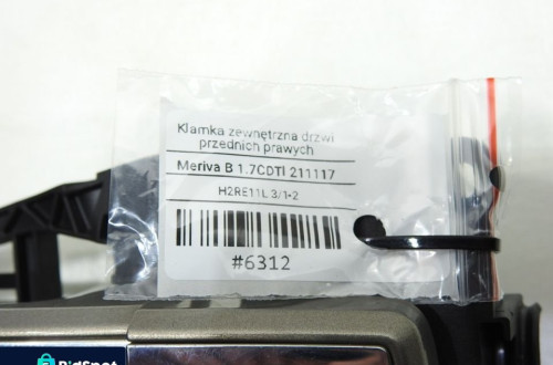 KLAMKA DRZWI PRAWY PRZÓD Z40W OPEL MERIVA B