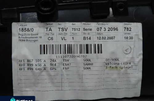 TAPICERKA DRZWI LEWY PRZÓD AUDI A6 C6