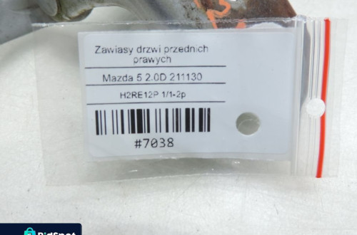 ZAWIAS ZAWIASY DRZWI PRAWY PRZÓD 22V MAZDA 5 I
