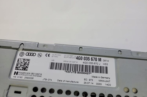 JEDNOSTKA MMI 3G+ SIM AUDI A6 C7 A7 4G0035670M
