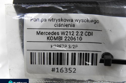 POMPA WTRYSKOWA MERCEDES W212 2.2 CDI A6510700701