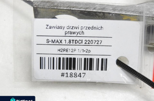 ZAWIAS ZAWIASY DRZWI PRAWY PRZÓD 76 FORD S-MAX MK1