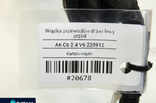 WIĄZKA INSTALACJA DRZWI LEWY PRZÓD AUDI A6 C6