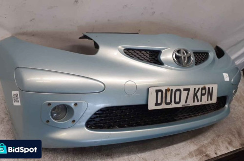 ) ZDERZAK PRZÓD PRZEDNI TOYOTA AYGO 8R0 BŁĘKITNY MORSKI HALOGENY
