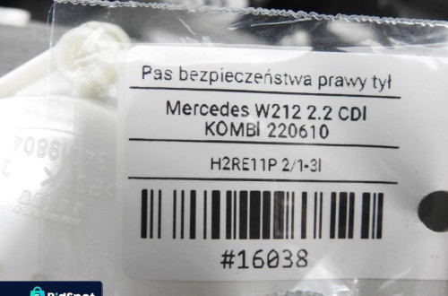 PAS BEZPIECZEŃSTWA NAPINACZ PRAWY TYŁ W212