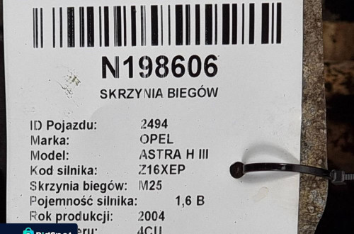 SKRZYNIA BIEGÓW OPEL ASTRA H III M25
