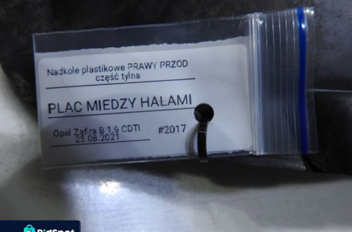 NADKOLE PRAWY PRZÓD CZĘŚĆ TYLNA OPEL ZAFIRA B