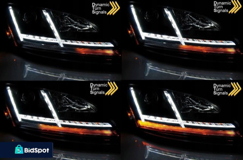Reflektor Lampa kpl Diody Dynamiczne Soczewka Clear Czarne Audi TT 8j 2006-