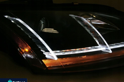 Reflektor Lampa kpl Diody Dynamiczne Soczewka Clear Czarne Audi TT 8j 2006-