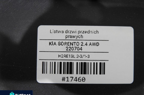 KIA SORENTO I LISTWA DRZWI PRZÓD PRAWA 87741-3E001