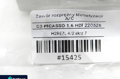 ZAWÓR ROZPRĘŻNY KLIMATYZACJI C3 PICASSO 1.6 HDI