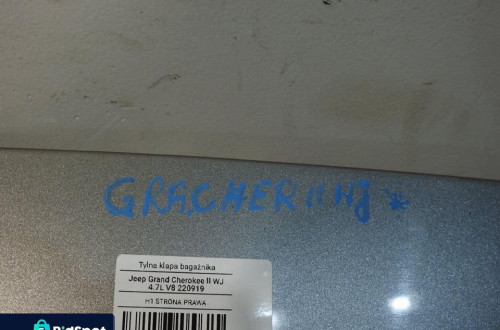 KLAPA TYLNA TYŁ JEEP GRAND CHEROKEE II WJ