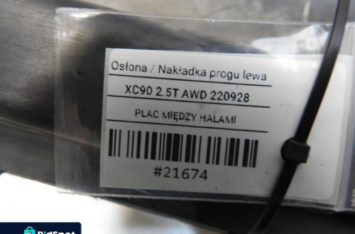 LISTWA NAKŁADKA PROGU LEWA VOLVO XC90 I 30655189
