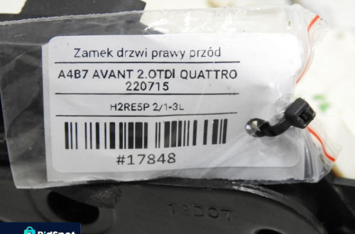 ZAMEK DRZWI PRAWY PRZÓD 7 PIN AUDI A4 B7