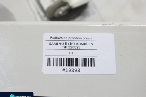 PODŁUŻNICA PRAWY PRZÓD 283 SAAB 9-3 II LIFT