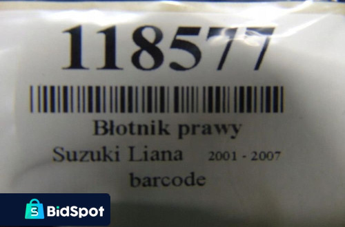 SUZUKI LIANA BŁOTNIK PRAWY
