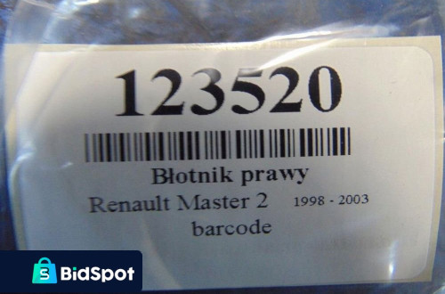 RENAULT MASTER II BŁOTNIK PRAWY