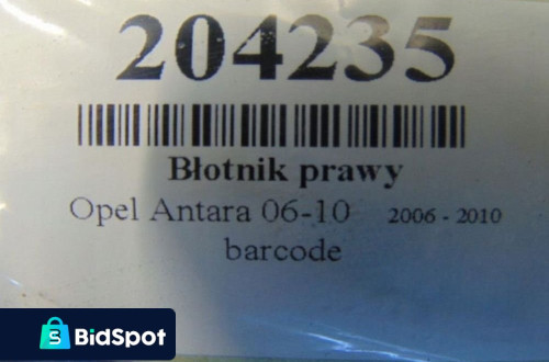 OPEL ANTARA 06-10 BŁOTNIK PRAWY