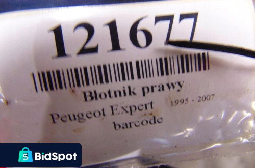PEUGEOT EXPERT BŁOTNIK PRAWY