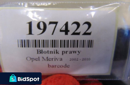 OPEL MERIVA A BŁOTNIK PRAWY