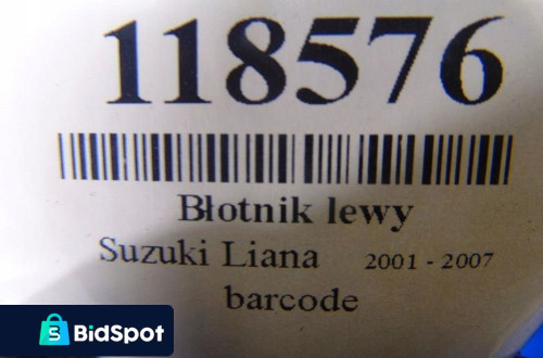 SUZUKI LIANA BŁOTNIK LEWY HB5