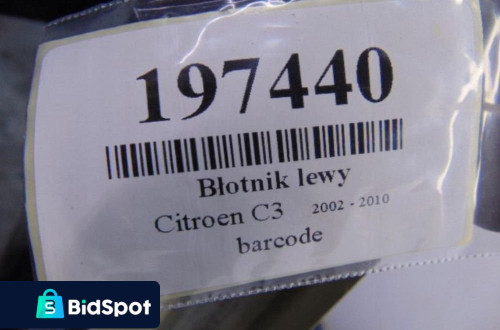 CITROEN C3 BŁOTNIK LEWY