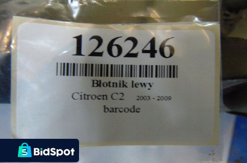 CITROEN C2 BŁOTNIK LEWY