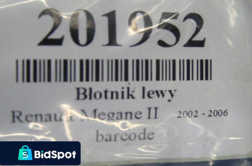 RENAULT MEGANE II TED 69 BŁOTNIK LEWY