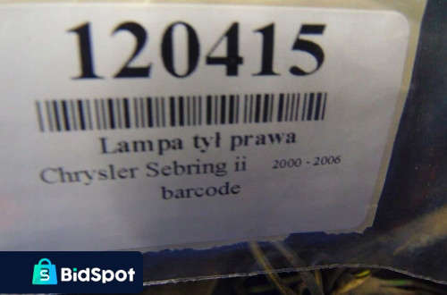 CHRYSLER SEBRING II LAMPA TYŁ PRAWA