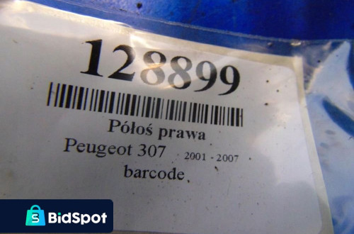 PEUGEOT 307 1.6 HDI PÓŁOŚ PRAWA