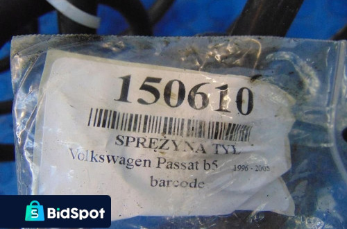 VOLKSWAGEN PASSAT B5 LIFT SPRĘŻYNA TYL LEWAPRAWA SEDAN