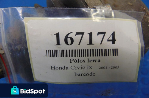 HONDA CIVIC IX POLOŚ LEWA