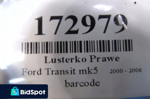 FORD TRANSIT MK5 LUSTERKO PRAWE