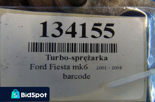 FORD FIESTA MK6 1.4TDCI TURBO-SPREZARKA 54359710009