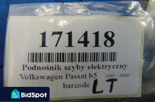 VOLKSWAGEN PASSAT B5 LIFT PODNOŚNIK SZYBY PRAWY TYŁ