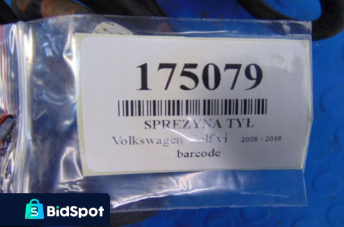 VOLKSWAGEN GOLF VI 1.4 16V SPRĘŻYNA TYL