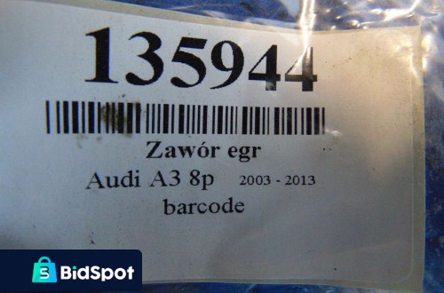 AUDI A3 8P ZAWÓR EGR 1.6 8V